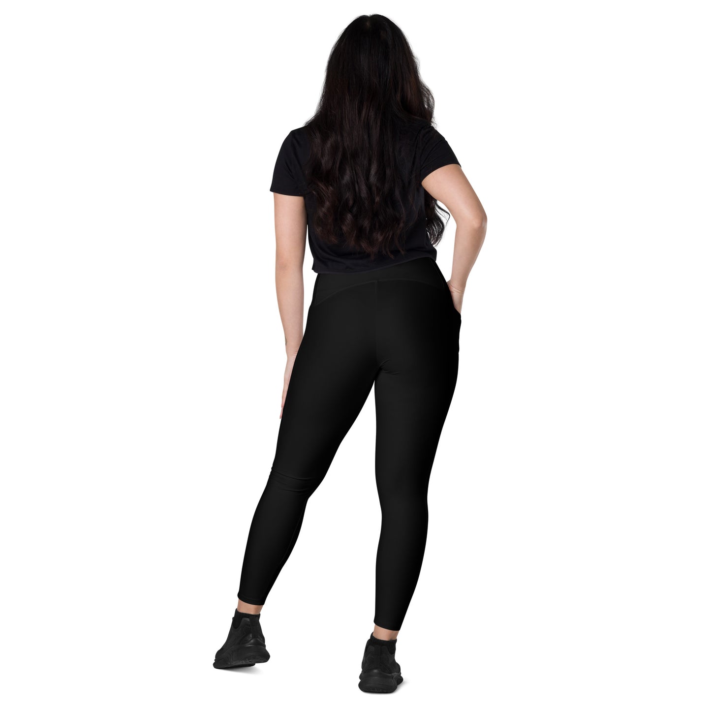 Schwarze Leggings mit Taschen